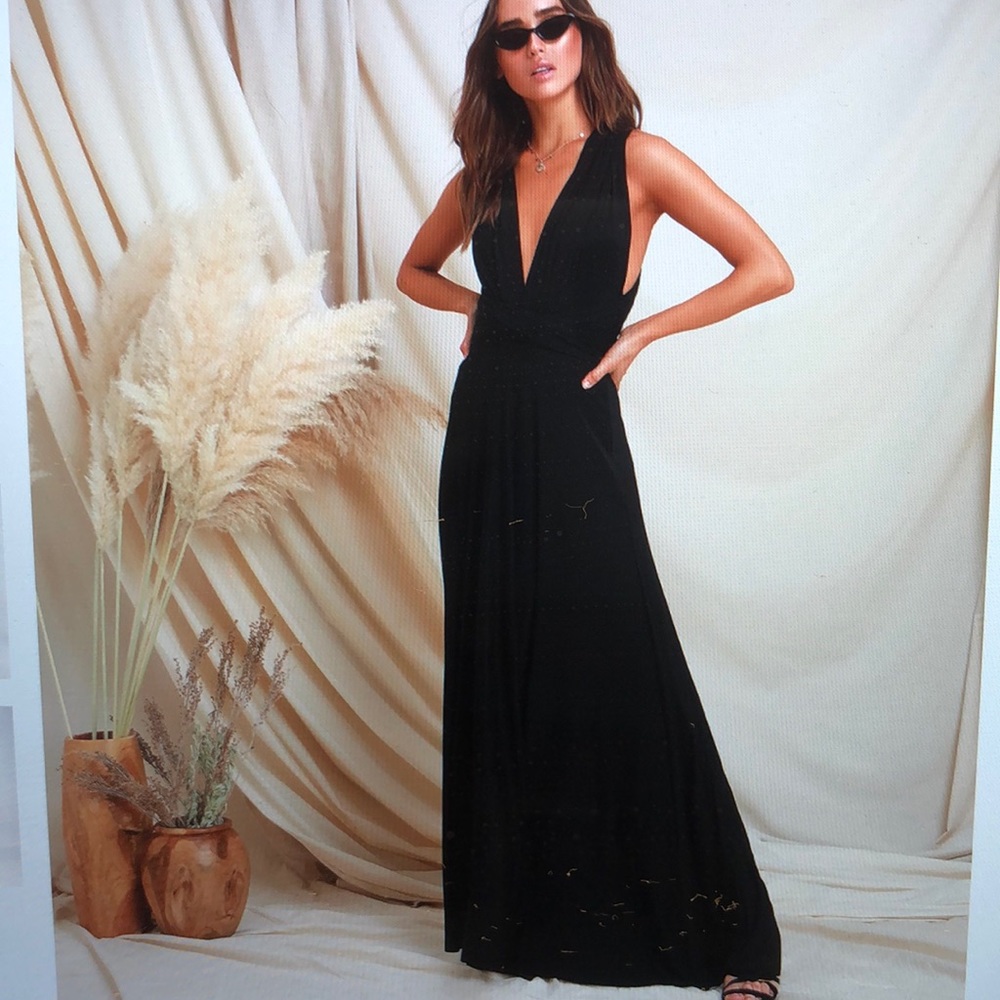 Tricks of The Trade Black Maxi Dress.